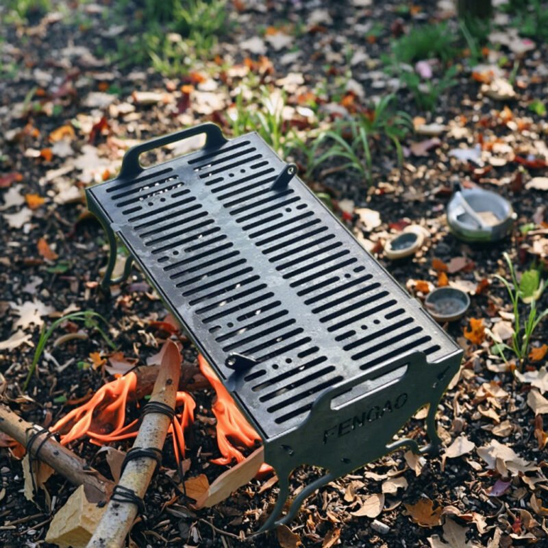 Grill BBQ Arang Lipat Portable untuk Picnic, Camping & Masakan Luar Rumah