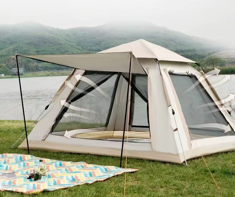Khemah Ultra Ringan 2 Pintu Gaya Piramid untuk Camping & Backpacking Outdoor